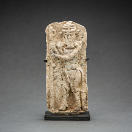 Near Eastern, ‘Old Babylonian Moulded Plaque with Standing Bull Man ’, 2000 BCE-1700 BCE