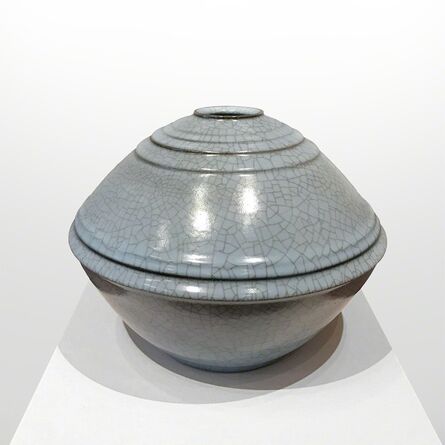 Nakashima Hiroshi, ‘Seiji Celadon Jar with Carved Patterns’, 2016