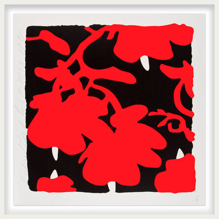 Donald Sultan, ‘Lantern Flowers Red+ Black, Feb 10, 2017’, 2017