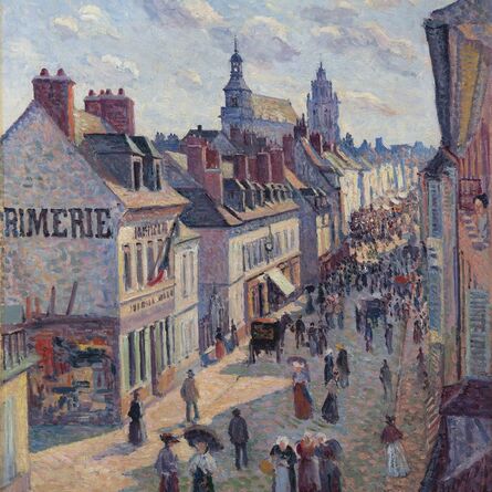Maximilien Luce, ‘Jour de marché à Gisors (rue Cappeville)’, 1897