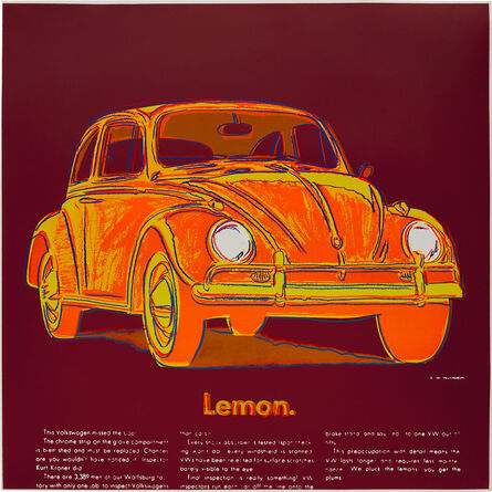 Andy Warhol, ‘Volkswagen, from Ads (see F. & S. 358)’, 1985
