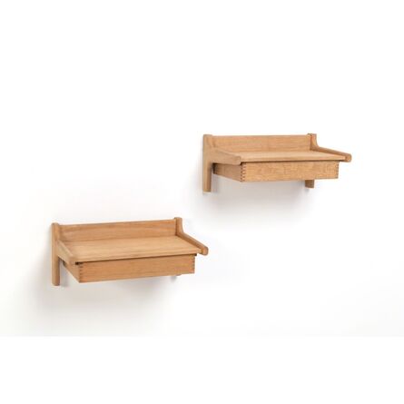 Börge Mogensen, ‘Pair of wall shelves with drawers’, 1960