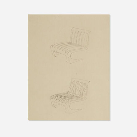 Ludwig Mies van der Rohe, ‘Study for Conchoidal chairs’, c. 1935