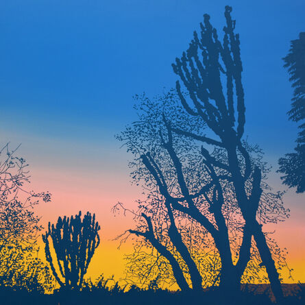 Lindsey Warren, ‘Sea View Cacti in Blue’, 2022