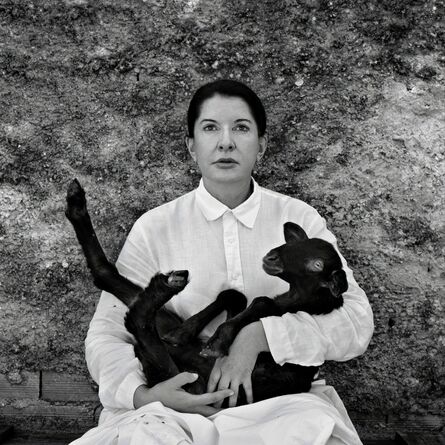 Marina Abramović, ‘Portrait with Lamb (black)’, 2010