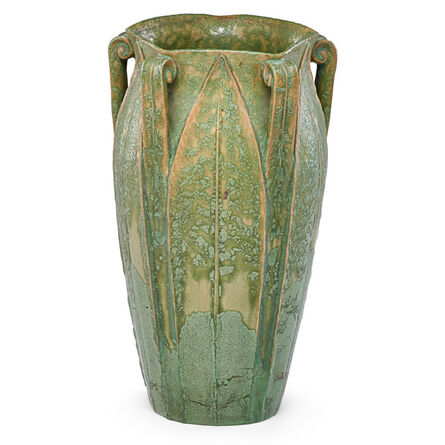 Wilhelmina Post, ‘Five-handled vase with leaves, Boston, MA’, ca. 1905