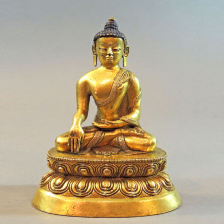 Unknown Asian, ‘Gilt Bronze Buddha’, 1600-1700