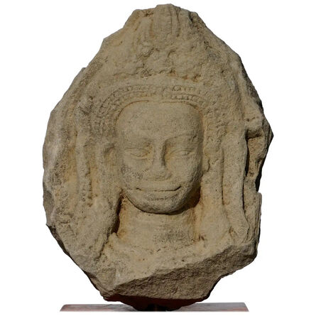 Unknown, ‘12th Century Khmer Sandstone Buddha Apsara Head’, ca. 1100