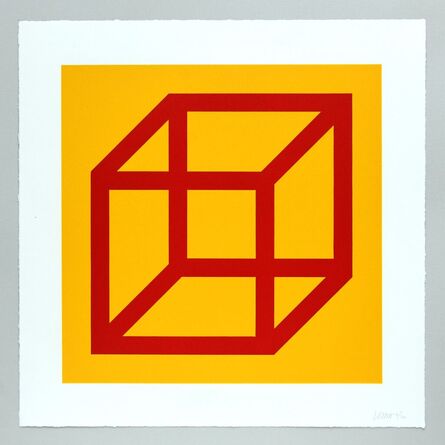Sol LeWitt, ‘Open Cube in Color on Color Plate 01’, 2003