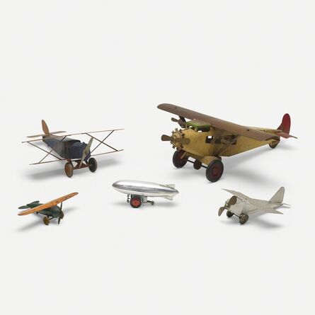 Unknown American, ‘collection of five vintage toy planes’, c. 1935