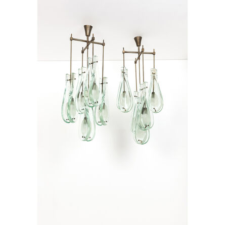 Max Ingrand, ‘Model 2338 Pair of ceiling lamps’