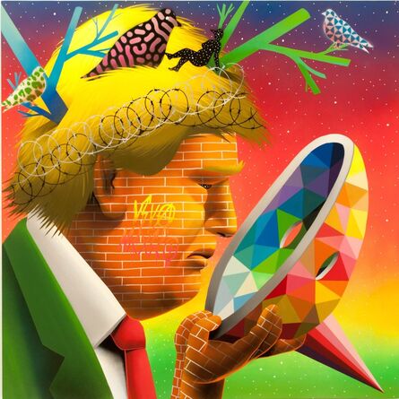 Okuda San Miguel, ‘No mask for the wicked’, 2017
