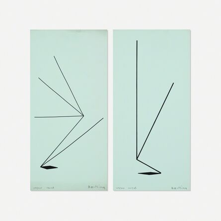 Olle Baertling, ‘Untitled (two works from The Angles of Baertling - Open Form, Infinite Space portfolio)’, 1957, 68/1961, 68
