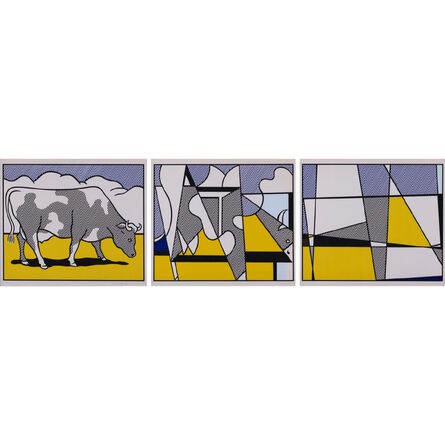 Roy Lichtenstein, ‘Cow Going Abstract - Triptych’, 1982