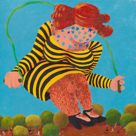 Gladys Nilsson, ‘Untitled (Hairy Legged, Star Tattooed Giantess in Striped Dress Skipping Rope)’, c. 1965
