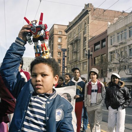 Janet Delaney, ‘Boy with Voltron, First Martin Luther King Jr. Day Parade, 1986’, 2018