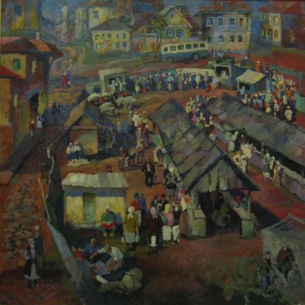 Vladimir Frolovich Stroev, ‘Bazaar in Mordovia’, 1970