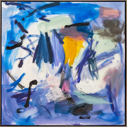 Scott Pattinson, ‘Three Days - cool, vibrant, colourful, gestural abstraction, oil on canvas’, 2020