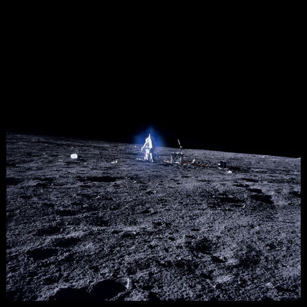 Michael Light, ‘055 Alan Bean Surrounded by Blue Aura Thought to be Water-Vapor Ice Crystals; Photographed by Charles Conrad, Apollo 12, November 14-24, 1969’, 1999