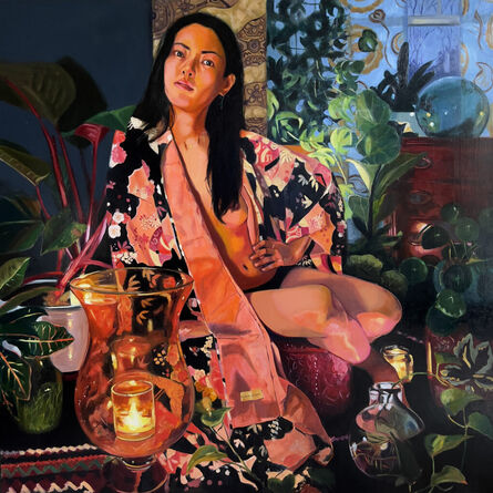 Ellen Starr Lyon, ‘Hiroko’s Kimono with Five Candles at Dusk’, 2023