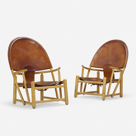 Werther Toffoloni, ‘Hoop lounge chairs pair’, c. 1972