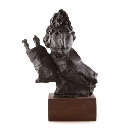 David Aronson, ‘Bronze Sculpture Rabbi w Torah Judaica Figure American Boston Figural Modernist’, 20th Century