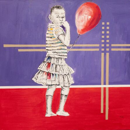 Edward Selematsela, ‘Girl with a Red Balloon’, 2018