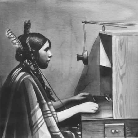 Radenko Milak, ‘Female Indian telephone switchboard operator, Helen of Many Glacier Hotel, (June 1925)’, 0215