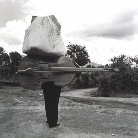 Rosalind Fox Solomon, ‘Bass and a Bundle, Santa Lucía Utatlán, Guatemala’, 1976