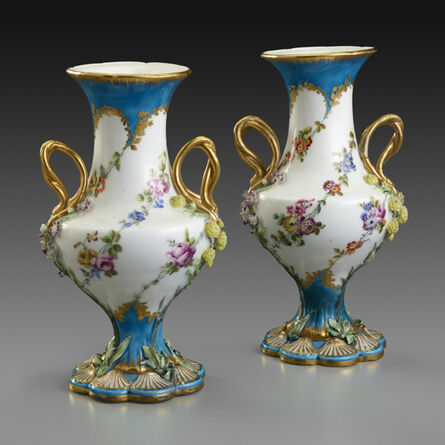 Vincennes Manufactory, ‘Pair of Small Vases’, 1755