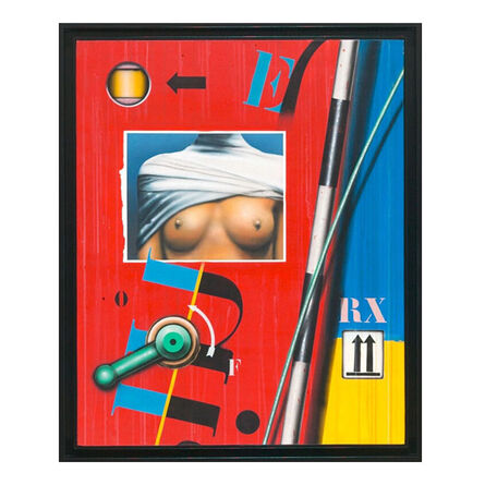 Peter Klasen, ‘Nu drapé fond rouge / bleu RX.’, 2003