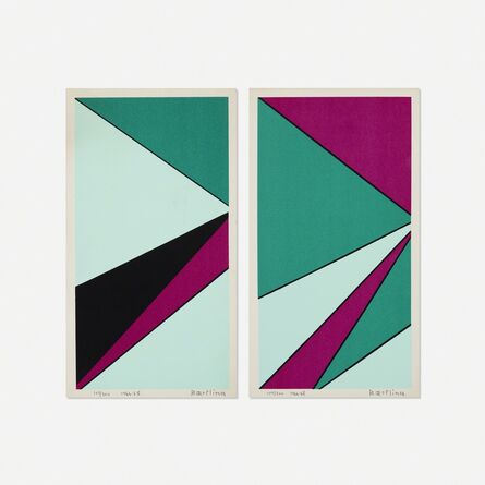 Olle Baertling, ‘Untitled (two works from The Angles of Baertling - Open Form, Infinite Space portfolio)’, 1966-68