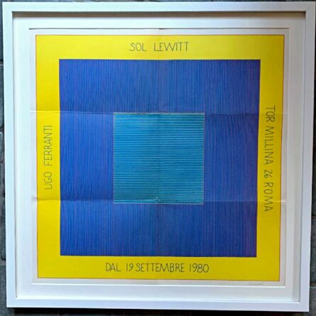 Sol LeWitt, ‘Untitled Ugo Ferranti Gallery fold out invitation of geometric abstraction (hand signed by Sol Lewitt)’, 1980