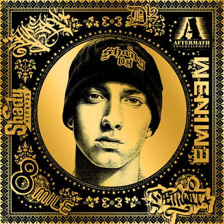 Agent X, ‘Eminem (Gold) (50 Years, Hip Hop, Rap, Iconic, Artist, Musician, Rapper, Anniversary, Legend, Pop Art)’, 2023