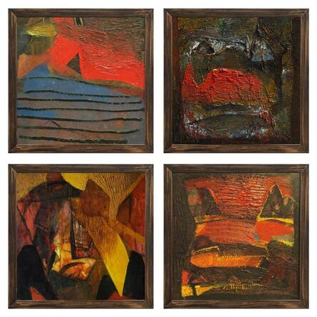Tapas Ghoshal, ‘Abstract, Oil on Canvas, Set of 4 by Contemporary Artist "In Stock"’, 2016