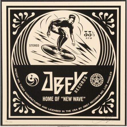 Shepard Fairey, ‘New Wave Surfer Album Cover, from the Dance Floor Riot’, 2011