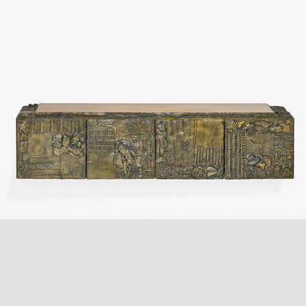 Paul Evans (1931-1987), ‘Custom Sculptured Metal cabinet, New Hope, PA’, 1970s