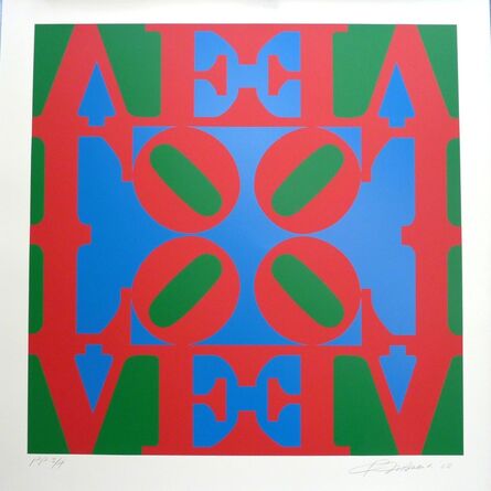 Robert Indiana, ‘Love Wall (Red Blue and Green “O” in center)’, 2008
