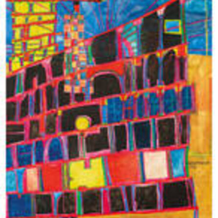 Friedensreich Hundertwasser, ‘Arkadenhaus und Gelber Turm’, 1953