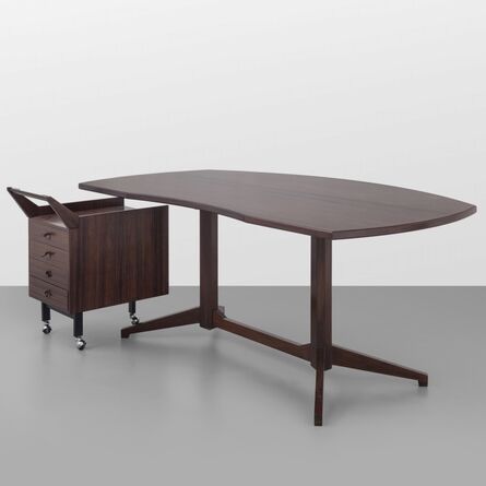 Franco Albini, ‘A desk from the 'TL 22' series and a chest of drawers on weels’, late 1950's