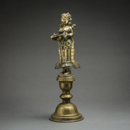 Unknown Asian, ‘Brass statuette of an Indian goddess’, 1800-1900