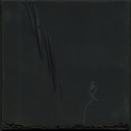 Chu Wei-Bor, ‘Flowing Line on Black’, 1991