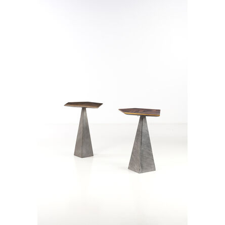 Lorenzo Burchiellaro, ‘Pair of high pedestal tables’, 1982