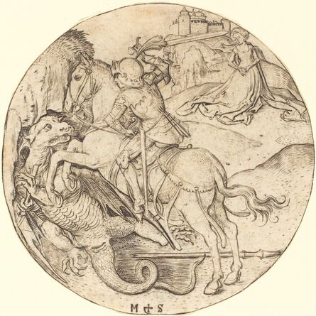 Martin Schongauer, ‘Saint George and the Dragon’, ca. 1470/1475