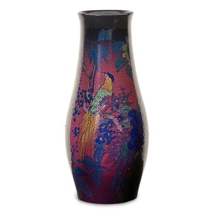 Edward T. Hurley, ‘Large Jewel Porcelain vase with pheasants’, 1922