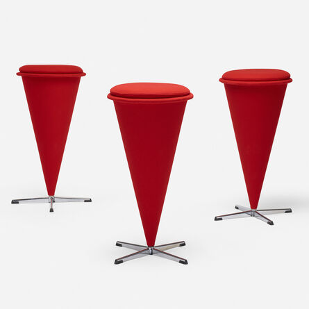 Verner Panton, ‘Cone bar stools, set of three’, 1958