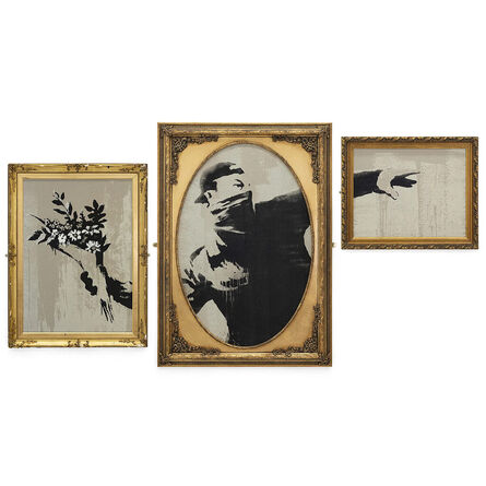 Banksy, ‘Flower Thrower Triptych’, 2019