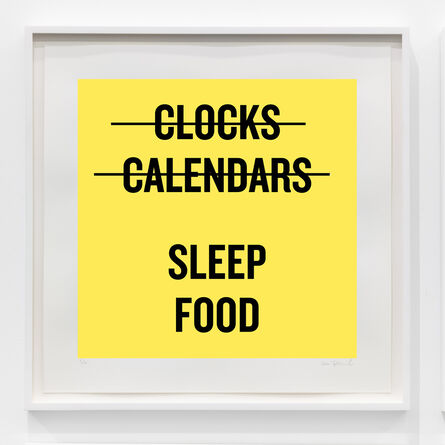 Douglas Coupland, ‘Clocks Calendars Sleep Food’, 2020