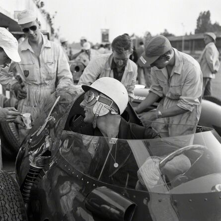 Jesse Alexander, ‘Portrait of Stirling Moss in a Vanwall, Monza, Italy’, 1958