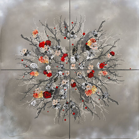 Samantha Walrod, ‘Red + Black Flower Clock’, 2022
